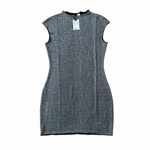 HM Divided Black Sequin Dress, Size M NWT